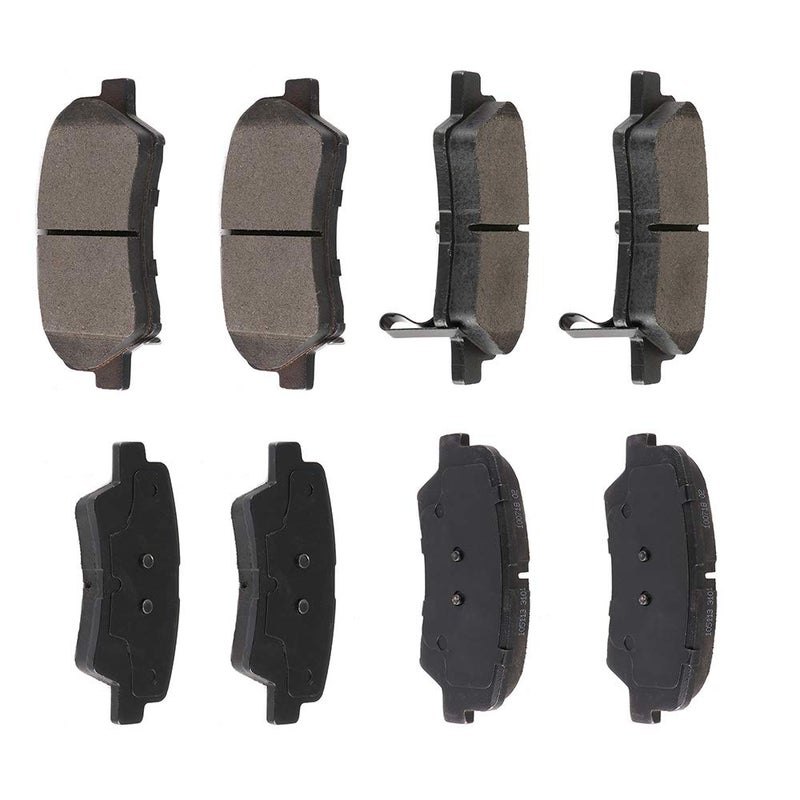 OCPTY Ceramic Brakes Pads, Quick Stop Front Rear Brake Pad fit for 2011-2016 for Hyundai Elantra,2013 for Hyundai Elantra Coupe,2013-2017 for Hyundai Elantra GT - Image 1